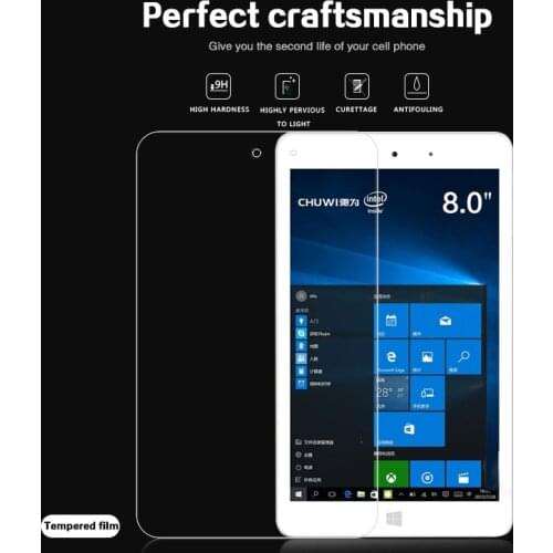 Premium tempered glass film For Chuwi hi8 pro/ vi8 plus 8.0" Tablet PC Anti-shatter Screen Protector Film With Safety Package