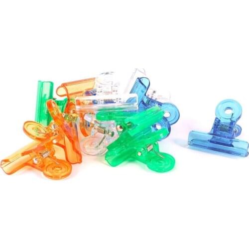 10 Pack Plastic Food Chip Bag Clips Colored Colorful Binder Hinge Paper Clip Clamps For Art Crafts Kitchen Office Teaching Useag