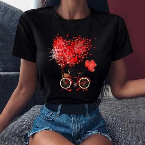 ZOGANKIN Women Graphic Flower Floral Fashion Casual Cute 90s Style Vintage Lady Tees Black Tops Female T Shirt Womens T-Shirt