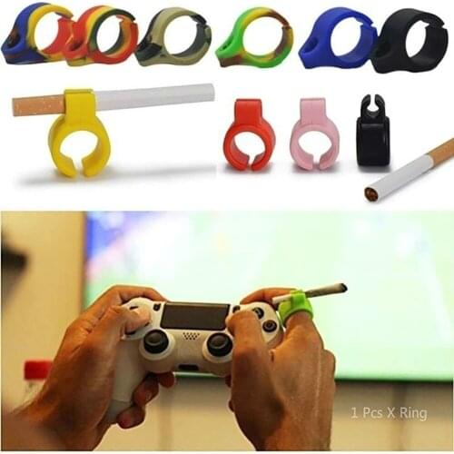 1 PC Silicone Ring Finger Hand Rack Cigarette-Holder Creative Cigarette-Holder Ring Rack for Regular Smoking Accessories