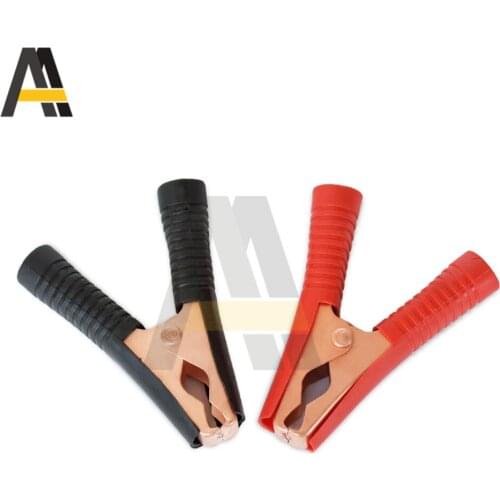 2pcs/Lot Car Alligator Clips Battery Clamps Crocodile 100A Car Battery Test Alligator Vehicle Battery Clip Red Black Pair