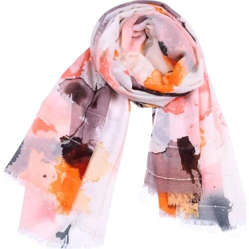 2019 Newest Cotton Ombre Flower Sequins Scarves Shawl Muslim Floral Fringe Scarf Wrap Hijab Muffler 10pcs/LOT Free Shipping