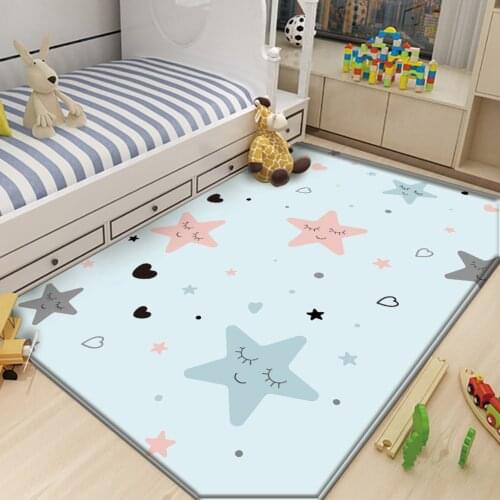 2021 Good Quality Rug Childrens Flannel Carpet Rug Animal Puzzle Game Learn For Baby Play Round Carpet in the childrens room