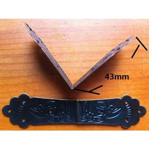 43MM Antique Hardware edging home improvement Crate Corners Four sides of the Corner Guard Birds Hemming trumpet wrap angle