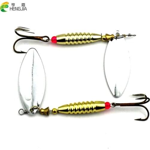 HENGJIA 5pcs Spoon Fishing Lure 10cm 17g Hard Fishing Spoon Lure Metal Jigging Lure Baits Spinner bait carp Fishing Tackle