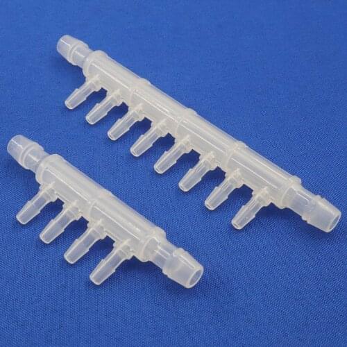 3pcs 8-4mm PP Side 6ways 10ways Hose Connectors Aquarium Fish Tank Air Pump Aerator Adapter Micro Irrigation Pipe Pagoda Joints