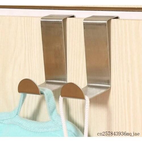 500pcs Door Hook Clothes Hanger Storage Organizer Rack Holder Stainless Steel Cabinet Kitchen Organizer Tools