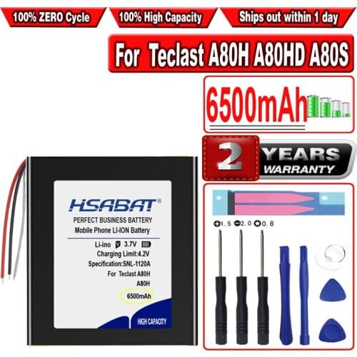 HSABAT 6500mAh Battery for Teclast A80H A80HD A80S A80se X80H X80HD X80 Plus &Pro &Power Tablet PC