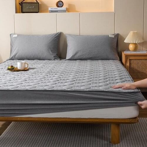 Antarctic Quilted Fitted Sheet Bedspread Bed One-Piece Air Mattress Thick Dustproof Fitted Sheet Simmons Protective Cover