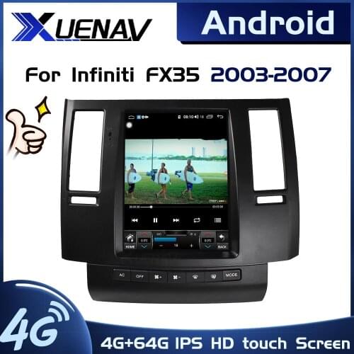 Android Car Multimedia Player For Infiniti FX35 2003 2004 2005 2006 2007 GPS Navigation Car Stereo Car Radio Vertical Screen