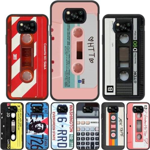 Poco X3 Pro Case X3 Nfc F2 M3 Pro F3 GT Funda Retro Cassette For Xiaomi Redmi 10 9c Nfc 9A 9T Mi 11 Lite Ultra Black Shark 3 Pro