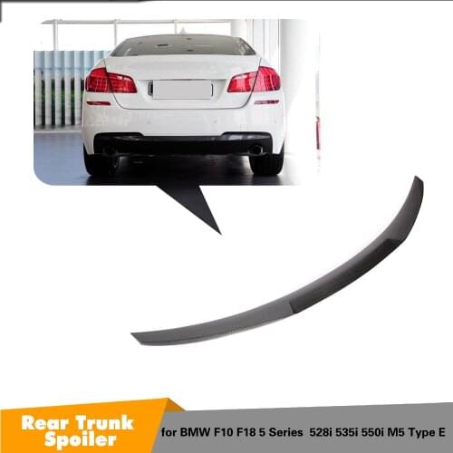 For BMW F10 F18 Base Sedan M Sport M5 520i 528i 530i 535i 550i 201- 2017 Carbon Fiber Rear Trunk Spoiler Wing Lid