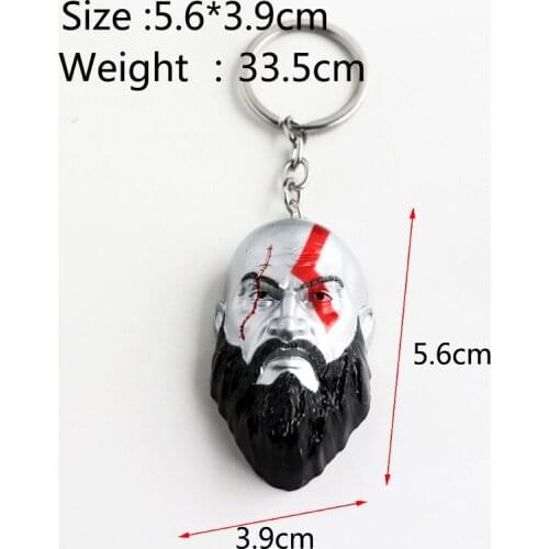 God of War Kratos Sword Model Keychain Blades of Chaos Leviathan Axe Shield Keyring Toy Dolls Weapon Kratos Model Mask Pendant