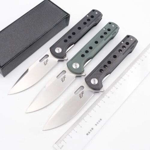 Eafengrow 1971 D2 Steel G10 ball bearing flipper Folding Utility Camping Hunting Survival Outdoor EDC Tool Kitchen Knife