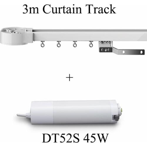 Ewelink Dooya DT52S Electric Curtain Motor 220V Open Closing Motorized 45W Motor +3m Window Curtain Track For Smart Home System