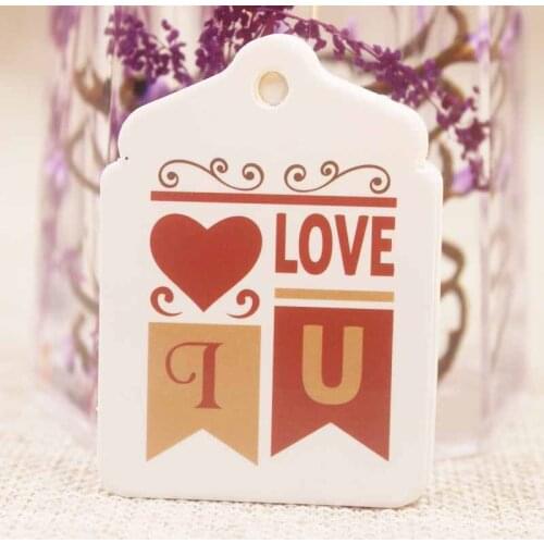 Feiluan new arrival pretty heart design paper wedding label full color print large various styles candy/gifts labels 100pcs/lot