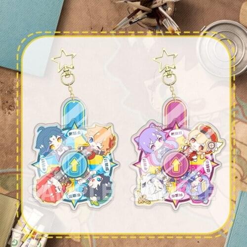 Game Genshin Impact XIAO Animation Peripheral QIQI Rotating Keychain Pendant Decompression Stationery Gift Accessories