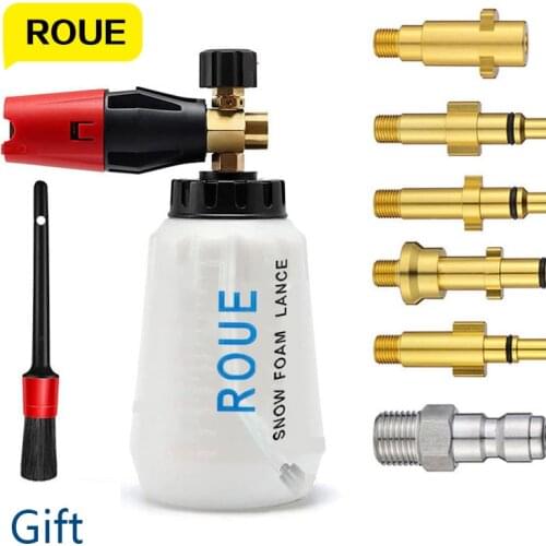 Pressure Washer Foam Generator Washing Snow Foam Lance Gun Nozzle Adapter Car Wash For Karcher Daewoo Bosche Makita Black Gecker