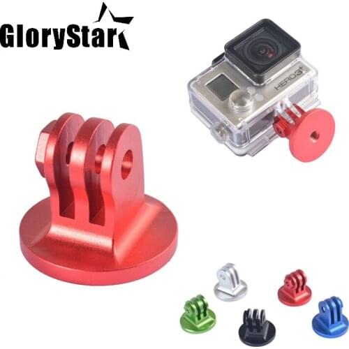 GloryStar For Gopro Mount CNC Aluminum Alloy Tripod Adapter for Gopro Hero 9 8 7 6 5 4 3 Xiaomi Yi Sjcam Sj OSMO Action Camera