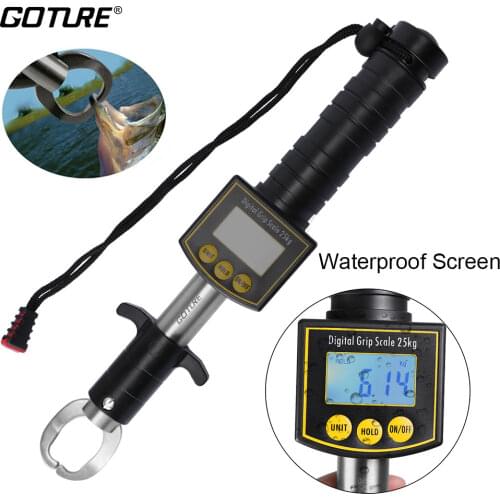 Goture Portable Fish Lip Gripper Grabber Fishing Grip Tackle Pliers Stainless Steel Clip Fish Holder Knife with Scale Ruler