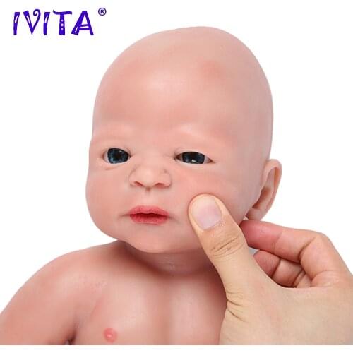 IVITA WB1511 56cm 5kg Full Body Silicone Reborn Dolls Eyes Opened Bebe Reborn Realista Baby Doll with Clothes Birthday Gift