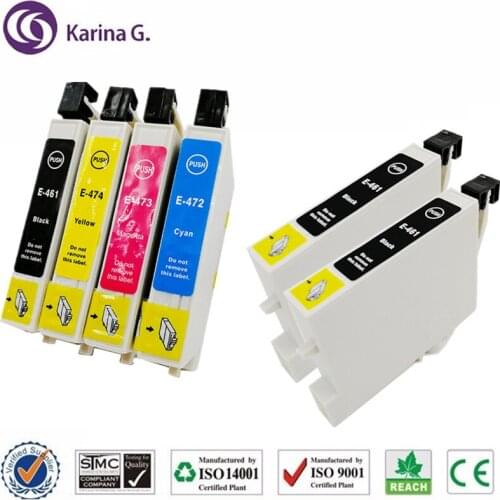 1set+1BK Compatible Ink Cartridges For T0461 E-461 T0472 T0473 T0474 For Epson Stylus C63,C65,C83,C85,CX3500,CX4500,CX6500