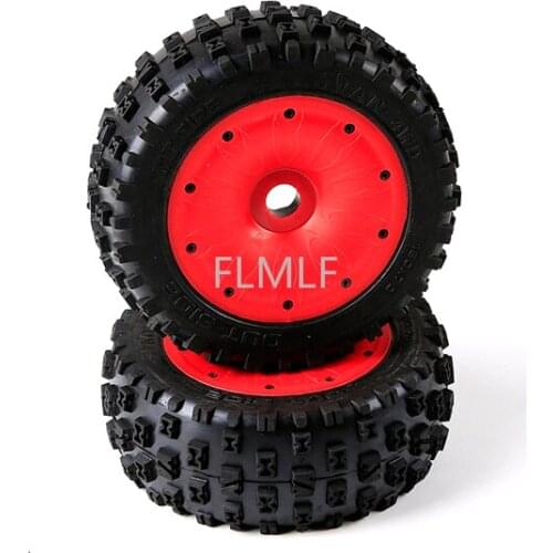 Knobby Wheel and Tire Kit with Upgraded Waterproof Foam Fit for 1/5 Losi 5ive-t Rovan LT King Motor X2 BAJA 4WD/SLT