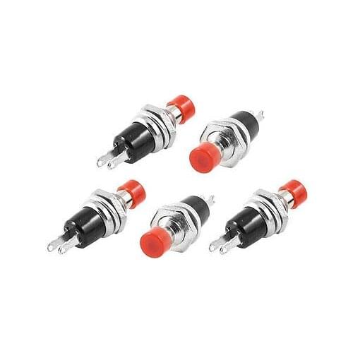Red SPST Momentary Push Button Switch PBS-110 AC 250V 1A On-Off