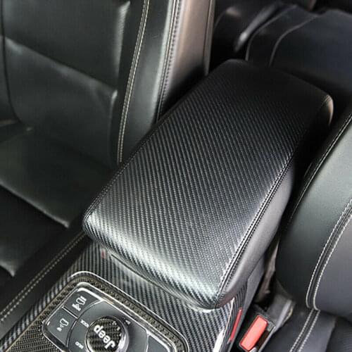 Carbon Fiber Car armrest cover Center Console For Jeep Grand Cherokee 2011-2018