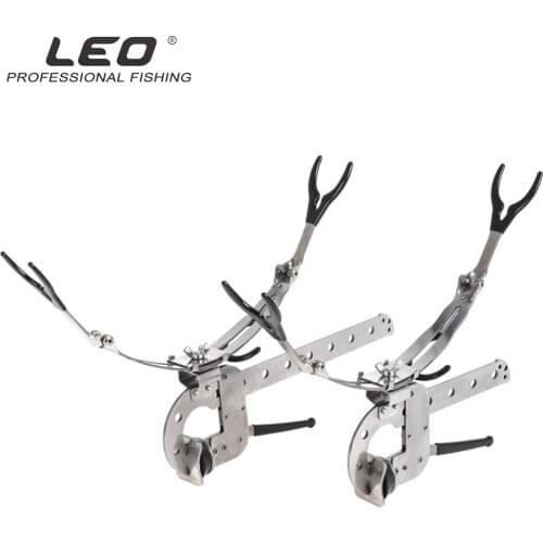 LEO Multifunction Foldable Fishing Support Rod Holder Bracket Claw Shape Clamp Holder Yacht Kayaking Yacht Fishing Tackle Tool