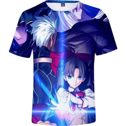 Hot Sale Anime Fate Stay Night Men/women Cool 3D Printed T-shirt Casual Style T Shirts Unisex Streetwear Tops