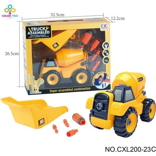 5 Types Diecast Mini Alloy Trucks Engineering Tractor Construction Vehicle Toy Dump Truck Model Classic Toys Gifts For Children