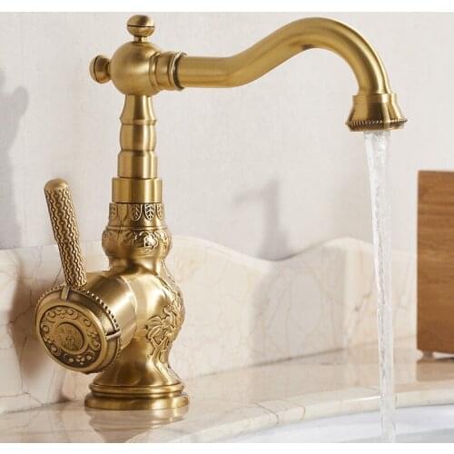 LTJ Antique Brass Bathroom Faucet Kitchen Faucet Shower Faucet For Bathroom Shower System Basin Sink Faucet Mixer LA10117AAB