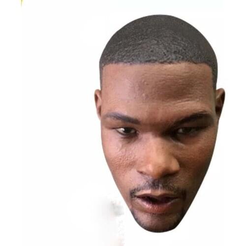 1/6 Scale Kevin Durant Head Sculpt Basketball Spanner Black Man Head Carving Toy Collection