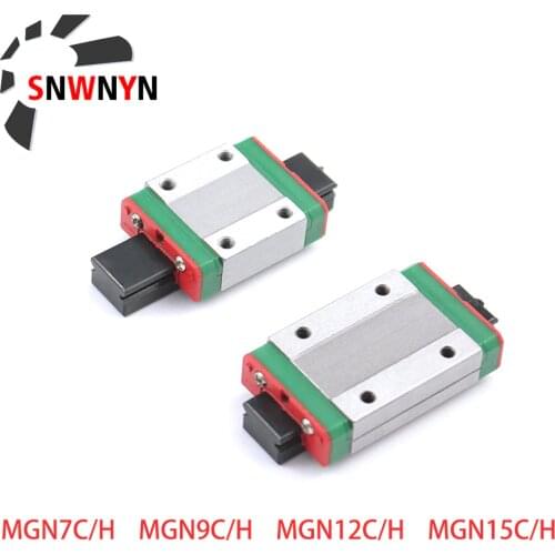 MGN Carriage Block MGN7 MGN9 MGN12 MGN15 Miniature Linear Guide Rail MGN9H MGN9C MGN12H MGN12C Slide Block 3D Printer CNC Parts