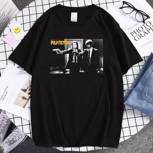 Movie Pulp Fiction Django Kill Bill 2 John Travolta Fashion T Shirt Casual Men T-Shirt Cool Funny Casual Brand Tops Tees
