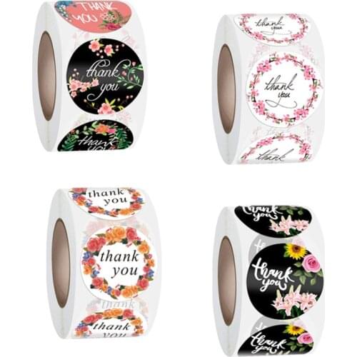 500 Pcs/Roll Gift Seal Sticker Wedding Party Decoration Seal Birthday Wrapping Closing Card Thank You for Your Love Scrapbook