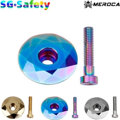 1-1/8" MTB Headset Screws Top Cap Cover Aluminum Alloy Mountain Road Bicycles Bowl Bike Stem Cap Headset Cap Bike Accessories