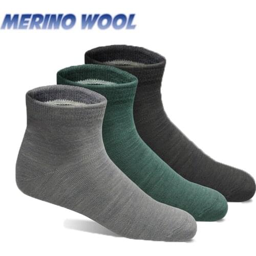 50% Merino Wool Socks Thin Mens Hiking Outdoor Socks Sports Socks Men Quick-dry Lightweight Odor Resistance Euro Size 39-42