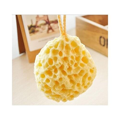 New 8.5 x 7 cm Bath Brushes Scrubber Shower Spa Sponge Body Cleaning Scrub Effective Soft Felling Bathing Ball