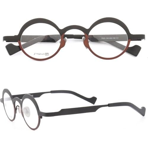 YOUTOP The New Fashionable Round Circle Lens Titanium Classic Eyewear Frames 7023