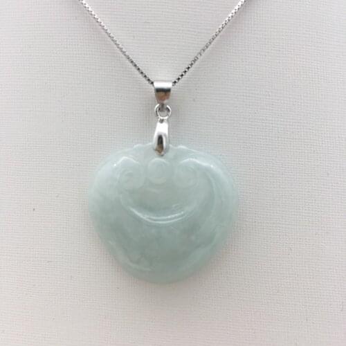 Wholesale new natural stone 100% AA pendant Tibetan silver necklace good luck 45 inches around 18MM