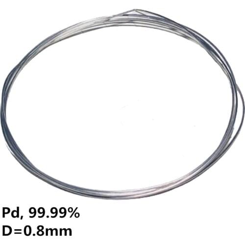 Palladium metal Wire 99.99% Element Pd Pure Diameter 0.8mm