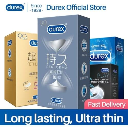 Durex Condoms Ultra thin Protracted Safe Delay Penis Sleeve Long Lasting Natural Latex Condom Intimate goods For adults