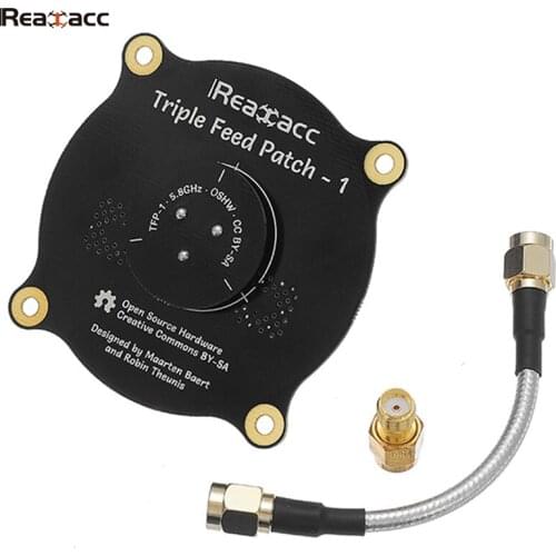 Realacc Triple Feed Patch-1 5.8GHz 9.4dBi Directional Circular Polarized FPV Antenna for RC Models Drone Transmitter TX Goggles