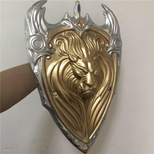 Halloween Cosplay Prop Gold Lion King Royal Guard Justice Shield 1:1 PU Weapon Movie Game Anime Cos Kids Role Play Gift