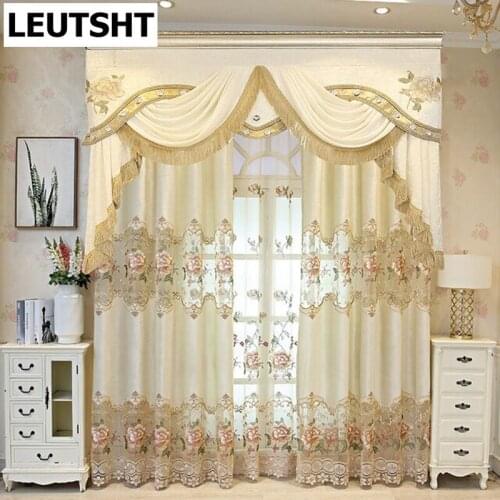 Luxury Curtains for Living Dining Room Bedroom European Curtains Velvet Half Shading Curtains Window Treatment Drapes Home Decor