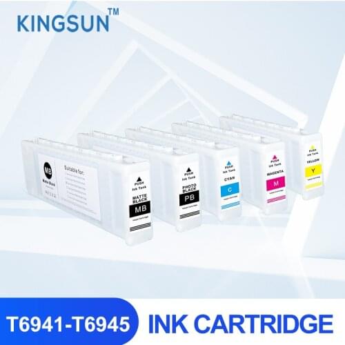 5Colors/Set T6941-T6945 Ink Cartridge with pigment ink and chip For EpsonT3000 T5000 T7000 T3200 T7200 T3270 T5270 T7270 Printer