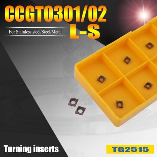 CCGT030101L-S Internal lathe turning tools carbide inserts CCGT030102L-S boring cutter inserts for stainless steel machining
