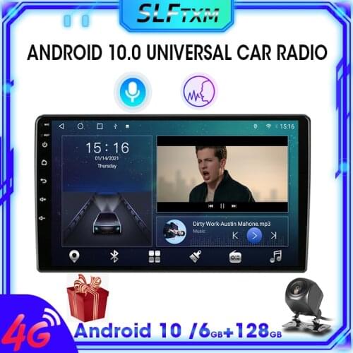 SLFTXM Android 10.0 Universal Car Radio Multimedia Video Player 2din 4G DSP GPS Navigaion 9/10.1" Universal Car player DVD FM AM